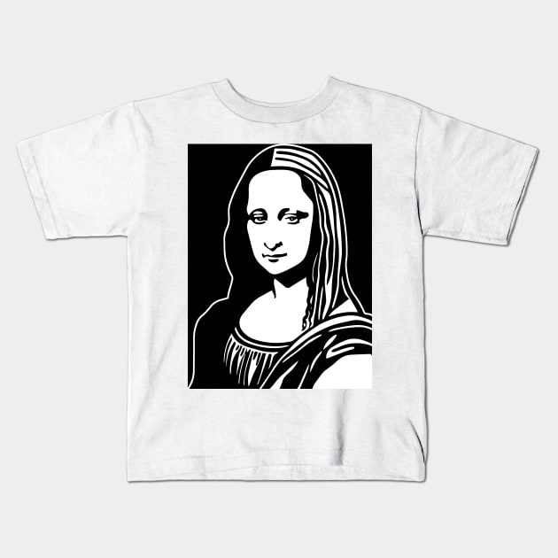 Mona Lisa Kids T-Shirt by ArtFactoryAI